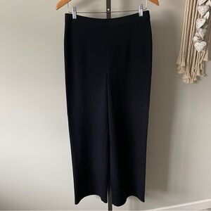 Vintage St John Collection Wool Blend Knit Sweater Pant Wide Leg Size 8 Medium
